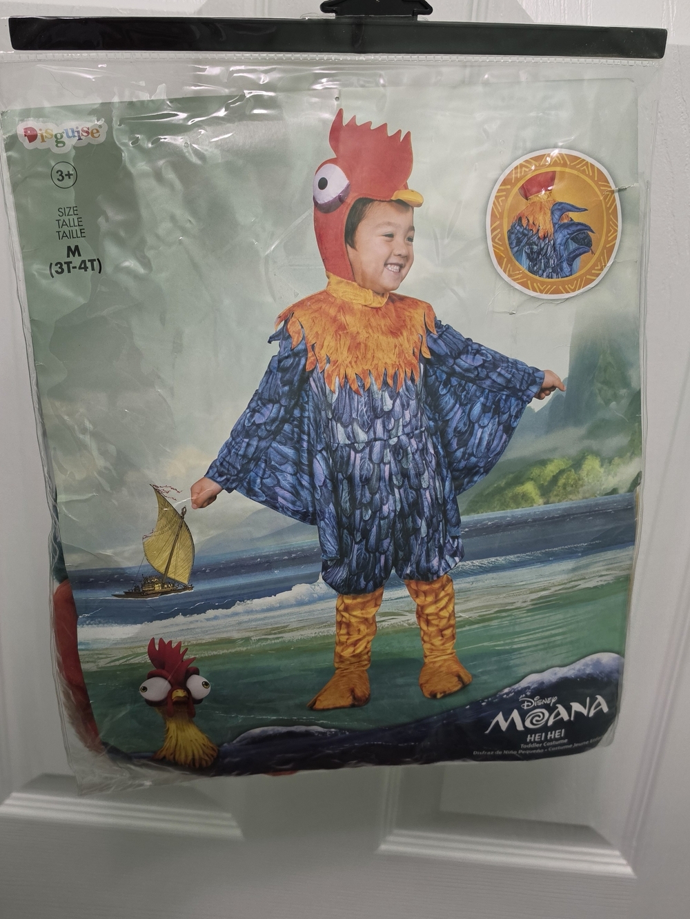 Disguise Disney Moana Hei Hei Rooster Costume Toddler Size M 3T-4T Halloween